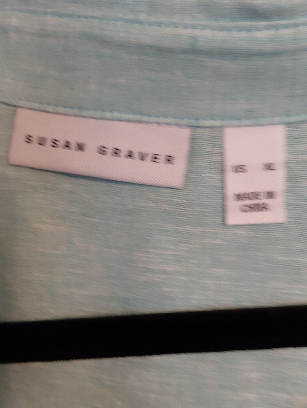 Susan Graver Mint Green Casual Button-Down Shirt - Picture 3 of 3